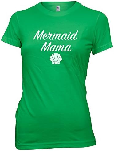 Mermaid Mama Womens Ladies T-Shirt -XX-Large-Green