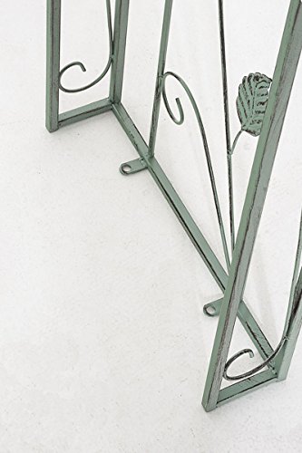 CLP Eisen Rosenbogen FLOWERS, Höhe 238 cm, Breite 123 cm, Tiefe 45 cm, verziert, Metall pulverbeschichtet antik-grün - 8