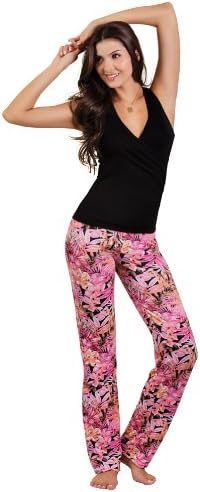 Adriana Arango High Quality Sleepwear 2 Piece Matching Top Pant Set Pink #SL7488 (XL)