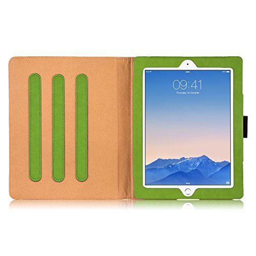 iPad 4 Hülle – JAMMYLIZARD Ledertasche Smart Cover mit Standfunktion (mit Retina) für iPad 4. 3 & 2, GRÜN & HONIG - 4