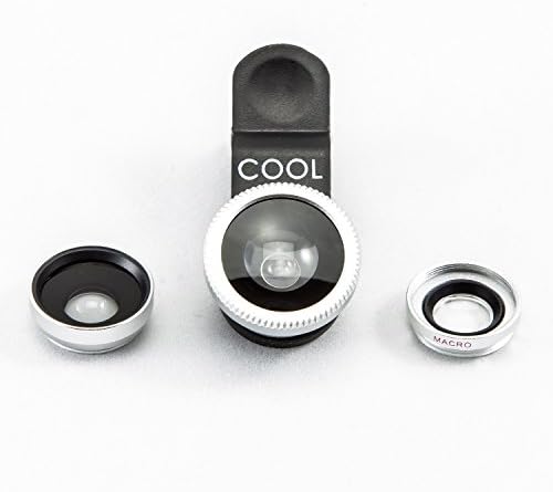 Digitalarts Protective Lens Set for Mobile Phones and Tablets, 3 in 1 Clip on Set, Detachable Fisheye Lens + Wide Angle Macro Fish Eye Lens 180 Degree Fisheye by Cool
