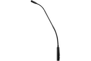 JTS GM-5212 - Microfono elettrico a collo di cigno con caratteristiche superreni, per conferenze e altre trasmissioni vocali, colore: Nero