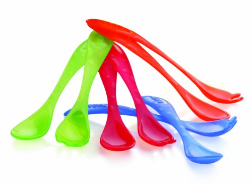 Nuby Pick Nick 91183 Training Cutlery Set 6 x Spoons 6 x Forks Colour is not Selectable
