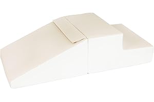 Velinda Juego de Mini tobogán para Construir Bloques de Espuma, Bloques Blandos, paisajes de Cangrejo (Color Blanco, Color Capuchino)