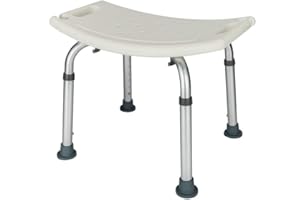 OUTVITA Tabouret de Douche Chaise Salle de Bain réglable en Hauteur,Chaise de Douche siège de Douche Ergonomique Capacité de Poids Max 150 Kg,51 x 31 x 56 cm