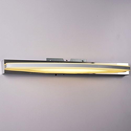SJMM Modern Stainless Steel Acrylic LED Mirror Light Indoor Bathroom Wall Lamp Arc Bridge 20W cold White/Warm White indoor lighting,Warm White (2700-3500K)(#JD-0182)