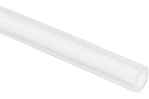 UXCELL Sourcingmap Silicone Tube, 5mm ID, 10mm OD, 6.56', Flexible Silicone Rubber Tubing, Water Air Hose Pipe, Translucent, for Pump Transfer