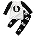 WangsAura Baby Boys Long Sleeve Milk Bottle T-shirt and XO Print Pants Outfits