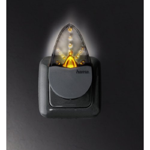 Hama „Bernstein“ LED Nachtlicht für Kinderzimmer und Schlafzimmer (stromsparend, nur 0,2 W, Orientierungslicht für Gang und Keller, Stimmungslicht, Nachtlampe, Eurostecker) - 7