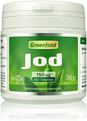 biof micrograms Iodine – Day, supplies, 180 Tablets, Vegan, 150 PACK OF 1 X 36 G)
