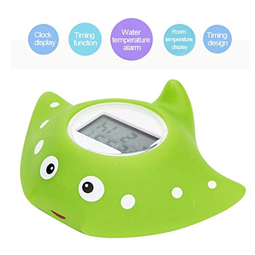 Preisvergleich Produktbild Verbesserte Cartoon Fisch Baby Bad Thermometer, schwimmende Thermometer Bad Spielzeug elektronische Baby Gesundheit Badewanne Thermometer Meter mit Raumtemperatur, Timing Alarm, Farbwechsel