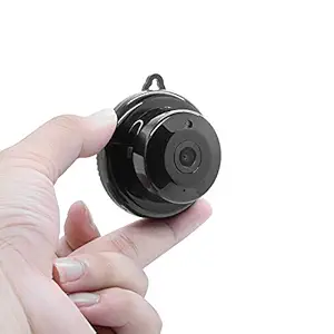 M S TECH WQ11 Mini WiFi 1080p Full HD IP Wireless Remote View Small Night Vision, Motion Detection, 2 Way Communication Security Camera , Supports Upto 32 GB Micro SD Card - Black