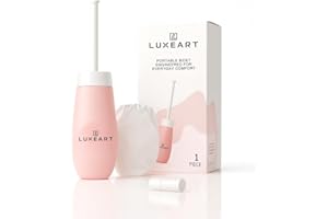 LUXEART MOBILE SPA – Mobiles Bidet 400 ml Rosa | Tragbare Peri-Flasche mit einziehbarer Düse & zwei Sprühvarianten | Auslaufsicher, ideal für unterwegs, Reisen & sanfte Intimhygiene