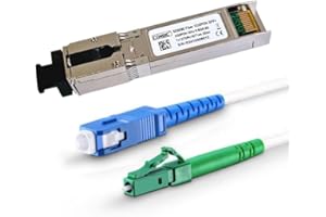 CONBIC® XGS-PON + LCA SCU Glasfaserkabel Combo SFP Modul 10 Gbit/s (FTTH) – Kompatibel NUR mit Fritz!Box 5530 5590 Fiber, Glasfaser-Transceiver für Highspeed-Internet, SFP-Slot 10G (20m)