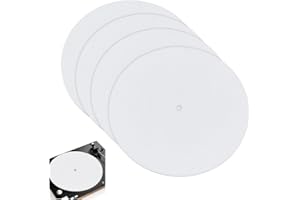 NBEADS 4 alfombrilla para Plato Giratorio, Tocadiscos de Fieltro de 18.5cm Alfombrilla de 3mm Alfombrilla Deslizante para Tocadiscos Alfombrilla para Reproductor de Discos de Vinilo, Blanco
