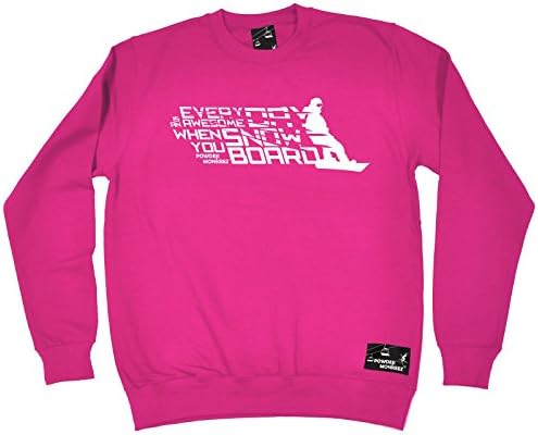 Powder Monkeez - Everyday Is An Awesome Day Snowboard Snowboarding Skiing Ski Boarding Top Goggles Birthday Gift Christmas Present - SWEATSHIRT