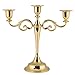 Produktbild 2 Farben 3 Arme Kerzenhalter Europäischen Stil Leuchter Hochzeit Kerzenhalter Home Dekoration Metall Perfektes Geschenk für Freunde und Familie (Gold)