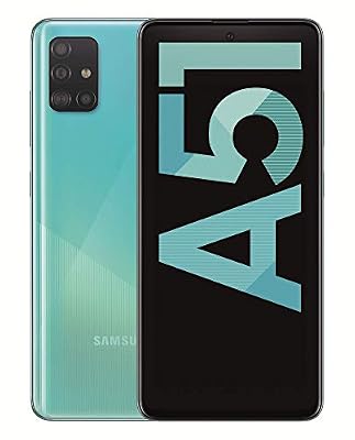 Samsung Galaxy A51 - Smartphone Portable débloqué 4G (Ecran: 6,5 pouces - 128 Go - Double Nano-SIM - Android) - Bleu - Version Française