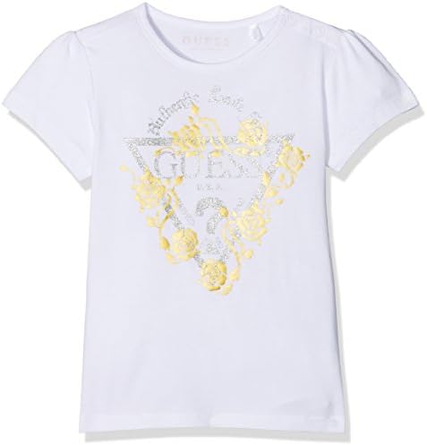 Guess Baby Girls' Ss T T-Shirt, Bianco (True White A000), 80 cm