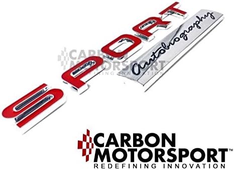 carbon motorsport Red Chrome Range Sport Autobiography Rear Badge Letters Lettering