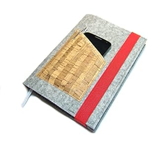 Kalenderhülle Hülle Einband Wollfilz Filz Kork für Din A5 Buchkalender, Notizbuch