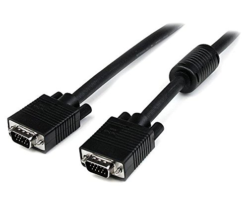 StarTech.com 0.5m Coax High Resolution Monitor VGA Video Cable - HD15 M/M - VGA Extension Cable - HD15 to HD15 Cable (MXTMMHQ50CM), Black