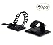 Produktbild 50 Stück Kabelklemme Set Management Kabelbefestigung Drahthalter mit Klebstoff Gesicherte Unterlage, 25 Verstellbare Kabelhalter + 25 Kabel Clips von AGPTEK, Schwarz