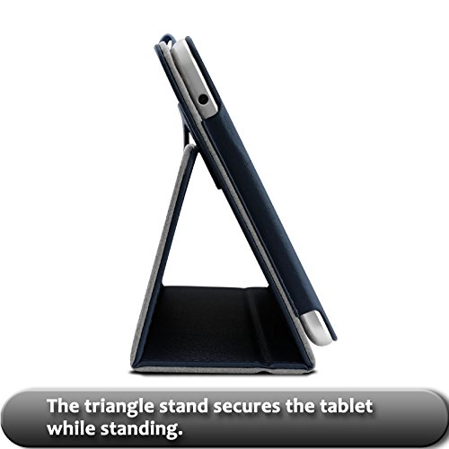 Huawei MediaPad T3 8 8-Inch Hülle Case, Infiland Slim Fit Folio PU-lederne dünne Kunstleder Schutzhülle Cover Tasche für Huawei MediaPad T3 8-Inch IPS Tablet(Dunkleblau) - 6