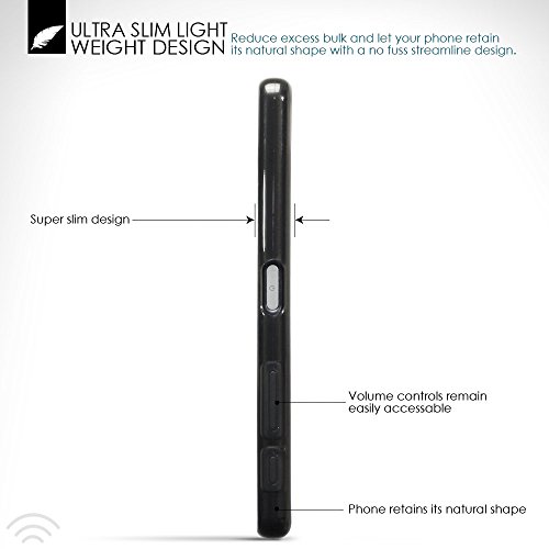 Sony Xperia X Funda Protectiva de TPU silicona estrecha - Negro humo