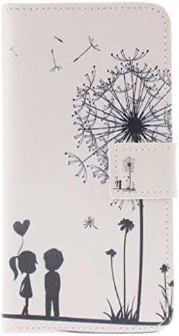 Galaxy S6 Edge Plus Case, JGNTJLS Colorful-Pattern, Multifunctional Cover Wallet For Samsung 5.7" Inch (Black,Dandelion)