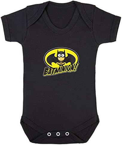 Bat Minion Babygrow. 12-18 Months. Black