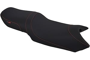 MOTO DISCOVERY Housse de Selle Compatible avec Yamaha FZ6 Fazer 2004-2009 Noire avec Coutures Rouges