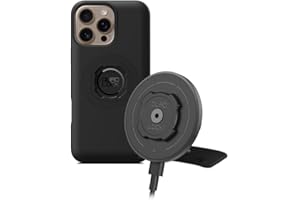 QUAD LOCK Adhesivo para salpicadero/guantera Soporte para teléfono de Coche con Cabezal de Carga Inalámbrica mag V2 y Funda mag para iPhone 16 Pro MAX