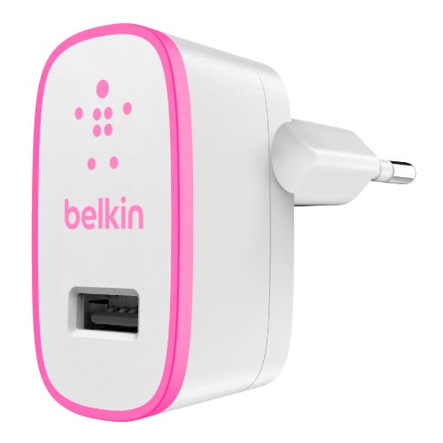 Belkin USB-Ladegerät Netzladegerät (2.1A, 10 Watt, geeignet für iPhone 7/7 Plus, iPhone 6/6s/6 Plus/6s Plus, iPhone SE, iPad Air 2, iPad Pro, Smartphones und Tablets) pink