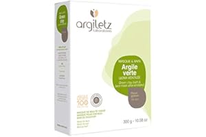 BEAUTÉ & HYGIÈNE Argiletz - Argile verte ultra ventilée 300G - Prix Unitaire - Livraison Gratuit En France métropolitaine sous 3 Jours Ouverts
