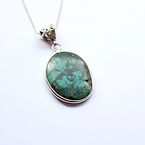 'Astrid' Turquoise and 925 Sterling Silver Pendant
