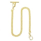 Taschenuhr Albert Weste Kette mit T Bar & Karabinerverschluss ManChDa Watch Kettenglied für Männer Frauen