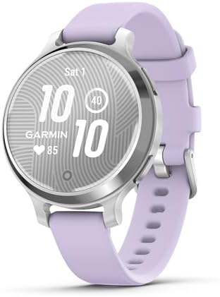 Garmin Lily 2 Active, Smartwatch per Donne, Elegante e Compatto, 38mm, Display LCD 1.3'', Quadrante decorato, GPS, Notifiche, Autonomia 9 giorni, Lunar Gold & Bone