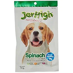 JerHigh Spinach Stix Dog Treat - 100gm, Green