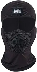 Vocado Unisex Full Face Dust Proof Mask, Balaclava for Bike/Cycle (Black, 1 Piece)