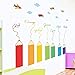 Produktbild XCGZ Wandsticker Sieben Farbpinsel Aufkleber Kindergarten Umwelt Layout Kinderzimmer Wanddekoration abnehmbare Wandaufkleber