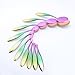 Nestling®10 Pieces Oval Makeup Brush Set Professional Foundation Concealer Blending Blush Liquid Powder Cream Cosmetics Brushes, Toothbrush Curve Makeup Tools for Face and Eyes