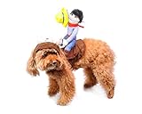 Este creativo perro medio de ropa cuenta con el caballo de cowboy horsing estilo, por lo que sus perros se parecen a una corrida de toros cuando se ejecuta rápido