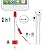 Produktbild Adapter & Splitter für iPhone 8/8 Plus/7/7Plus/X .2 in 1 Lightning auf Dual Lightning Ports Audio-Adapter, unterstützt iOS 10.33&iOS11, Kopfhörer Jack Adapter für iPhone 8/8 Plus7/7 Plus/XSilber