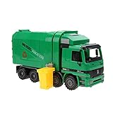 camion basura juguete madrid 【Seguro y no tóxico】 Este modelo de camión de basura está hecho de materiales ABS amigables con el medio ambiente, de gama alta y es seguro para los niños, pueden jugar con confianza