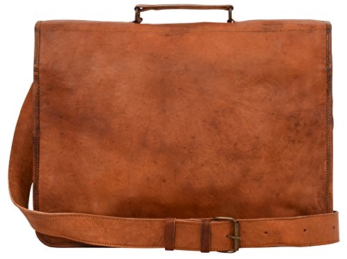 Gusti Leder nature „Finlay 15″ Umhängetasche Laptoptasche 15,6“ Ledertasche Vintage Umhängetasche Ledertasche Unitasche Aktentasche Arbeitstasche Collegetasche Messengerbag Ordner Braun U18 - 7