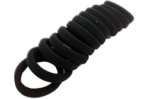 Jay Gopal Fashion Hair Rubber Bands Clear Black Elastic Hair Ties Toddlers Ponytail Holder Stretchable Cotton Hair Ties Band 