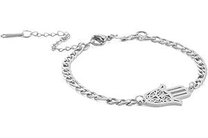 EUEAVAN Hamsa mano di Fatima braccialetto amuleto cavigliera cavigliera regolabile ciondolo braccialetto braccialetto gioielli regalo per le donne