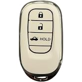 AutoHan Keys Honda Yeni Fe1 Civic Crv Hrv Accord Smart Nano Anahtar Kılıfı Beyaz G&uuml;m&uuml;ş Renk