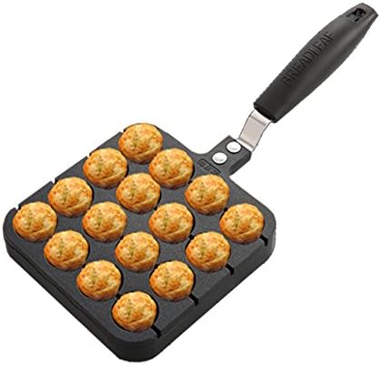 16 Holes Takoyaki Grill Pan Octopus Small Balls Baking Pan Cooking Baking Mold Home Kitchen Cooking Tools Black